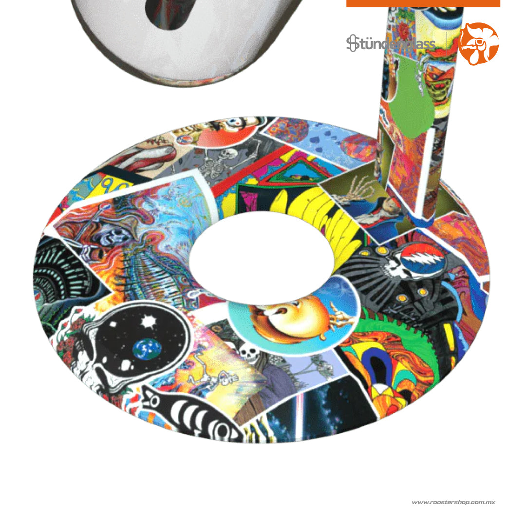 Stündenglass Gravity Bong Hookah x Grateful Dead Legacy Patchwork bong de gravedad agua