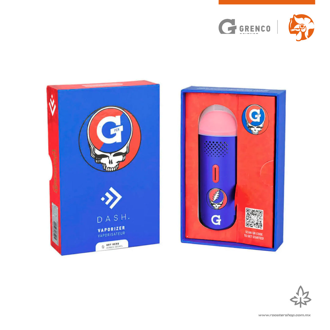 G Pen Dash x Grateful Dead vaporizador herbal dry herb vaporizer azul rojo blue red nuevo new original grenco science