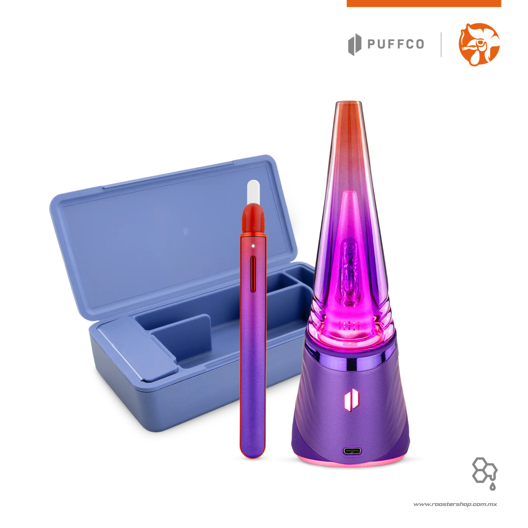 new peak pro plasma edition purple morado extractos wax ceras nuevo original vape vapo vaporizer vaporizador bubbler puffco mexico hot knife cuchillo caliente dab dabbing travel case sapphire bundle kit set pivot