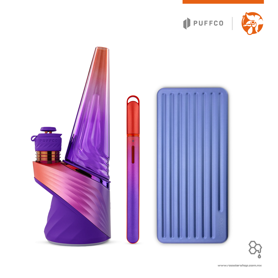 new peak pro plasma edition purple morado extractos wax ceras nuevo original vape vapo vaporizer vaporizador bubbler puffco mexico hot knife cuchillo caliente dab dabbing travel case sapphire bundle kit set pivot