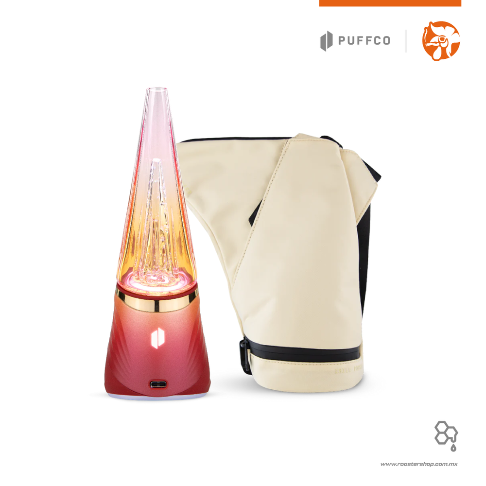puffco peak pro 3dxl chamber gold daybreak red limited edition edicion limitada nuevo vaporizer vaporizador wax extractos concentrados rojo original journey bag sand arena beige