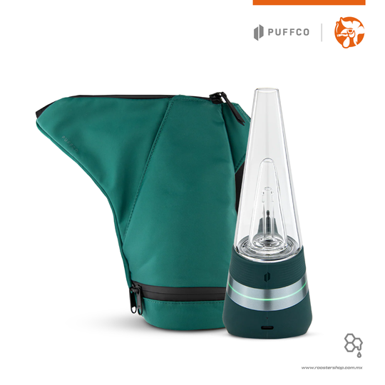 puffco new peak 2025 pine green emerald nuevo original vaporizer vaporizador vape vapo extractos ceras wax journey bag bolsa de viaje verde