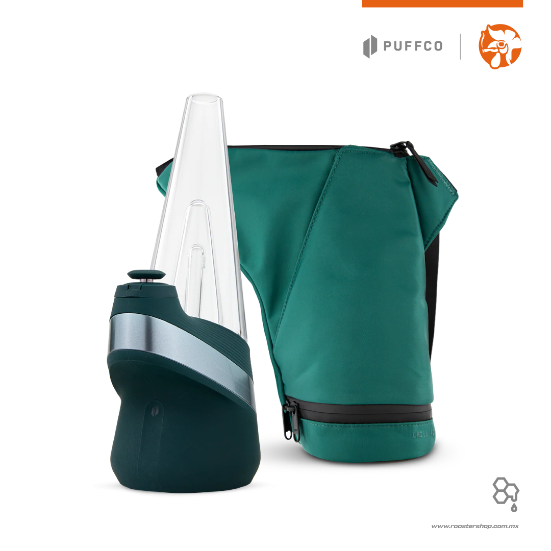 puffco new peak 2025 pine green emerald nuevo original vaporizer vaporizador vape vapo extractos ceras wax journey bag bolsa de viaje verde