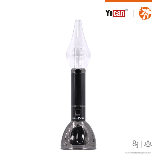 Yocan Falcon vaporizer vaporizador hibrido ceras wax ectractos dry herb hierba seca bubbler de cristal glass bubbler