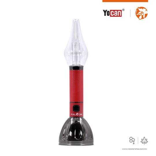 Yocan Falcon vaporizer vaporizador hibrido ceras wax ectractos dry herb hierba seca bubbler de cristal glass bubbler