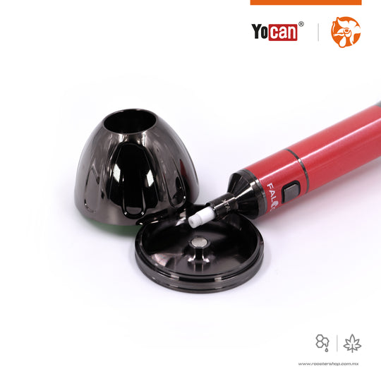 Yocan Falcon vaporizer vaporizador hibrido ceras wax ectractos dry herb hierba seca bubbler de cristal glass bubbler