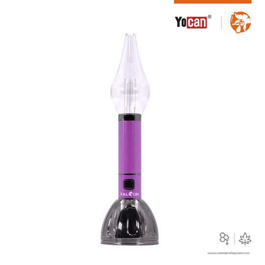Yocan Falcon vaporizer vaporizador hibrido ceras wax ectractos dry herb hierba seca bubbler de cristal glass bubbler