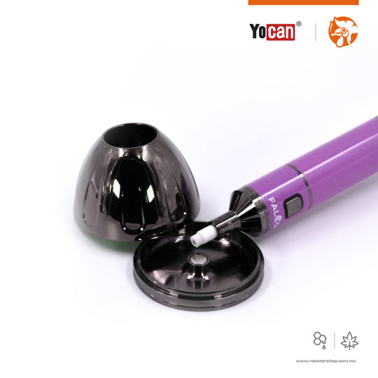 Yocan Falcon vaporizer vaporizador hibrido ceras wax ectractos dry herb hierba seca bubbler de cristal glass bubbler