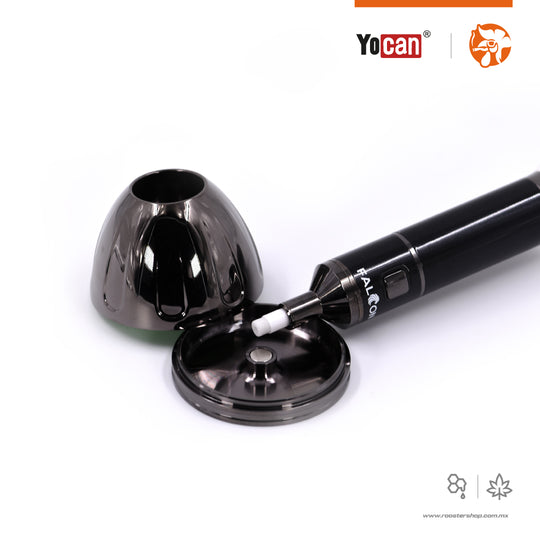 Yocan Falcon vaporizer vaporizador hibrido ceras wax ectractos dry herb hierba seca bubbler de cristal glass bubbler