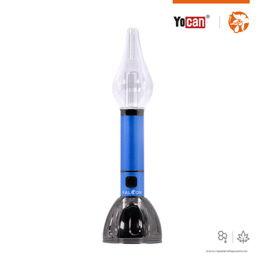 Yocan Falcon vaporizer vaporizador hibrido ceras wax ectractos dry herb hierba seca bubbler de cristal glass bubbler
