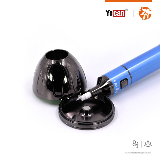 Yocan Falcon vaporizer vaporizador hibrido ceras wax ectractos dry herb hierba seca bubbler de cristal glass bubbler