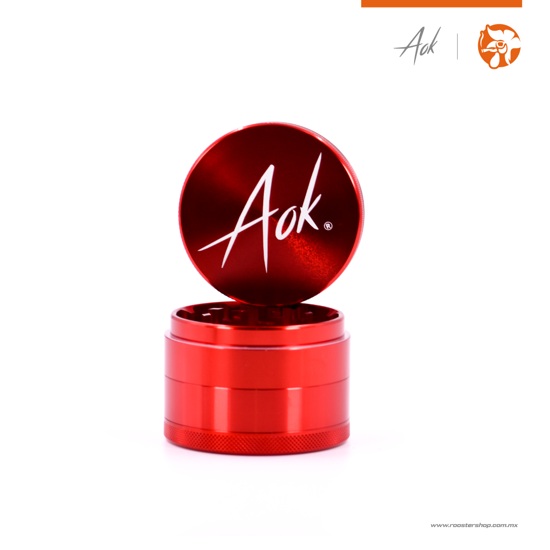 grinder para hierba 4 niveles aok true grinders resistente color rojo