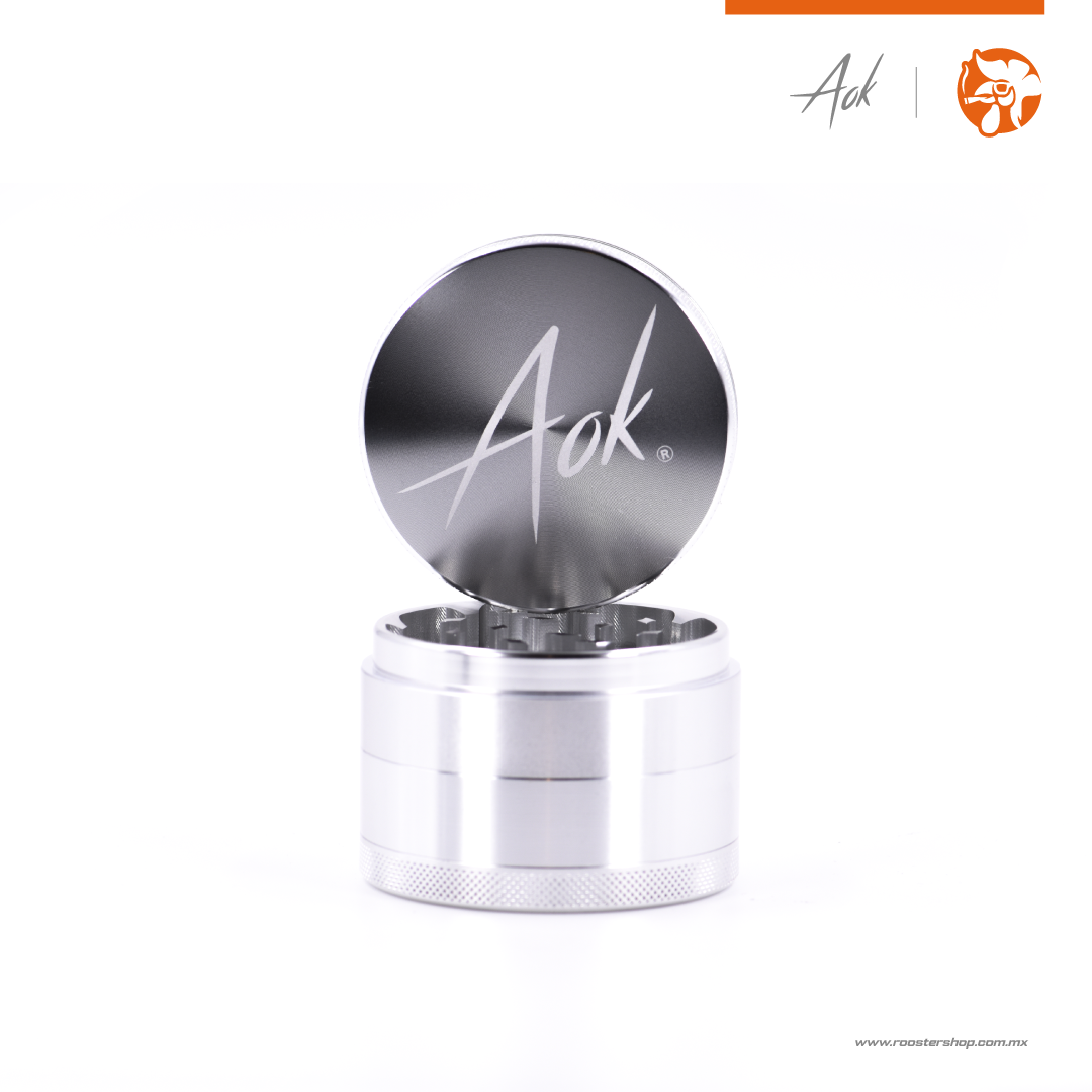 grinder para hierba 4 niveles aok true grinders resistente color plata