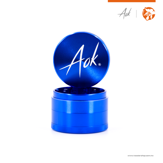 grinder para hierba 4 niveles aok true grinders resistente color azul