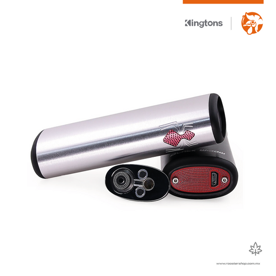 kingtons black widow vaporizador herbal para hierba flores mota regulacion de temperatura barato en promocion negro plata plateado mexico vape vapo