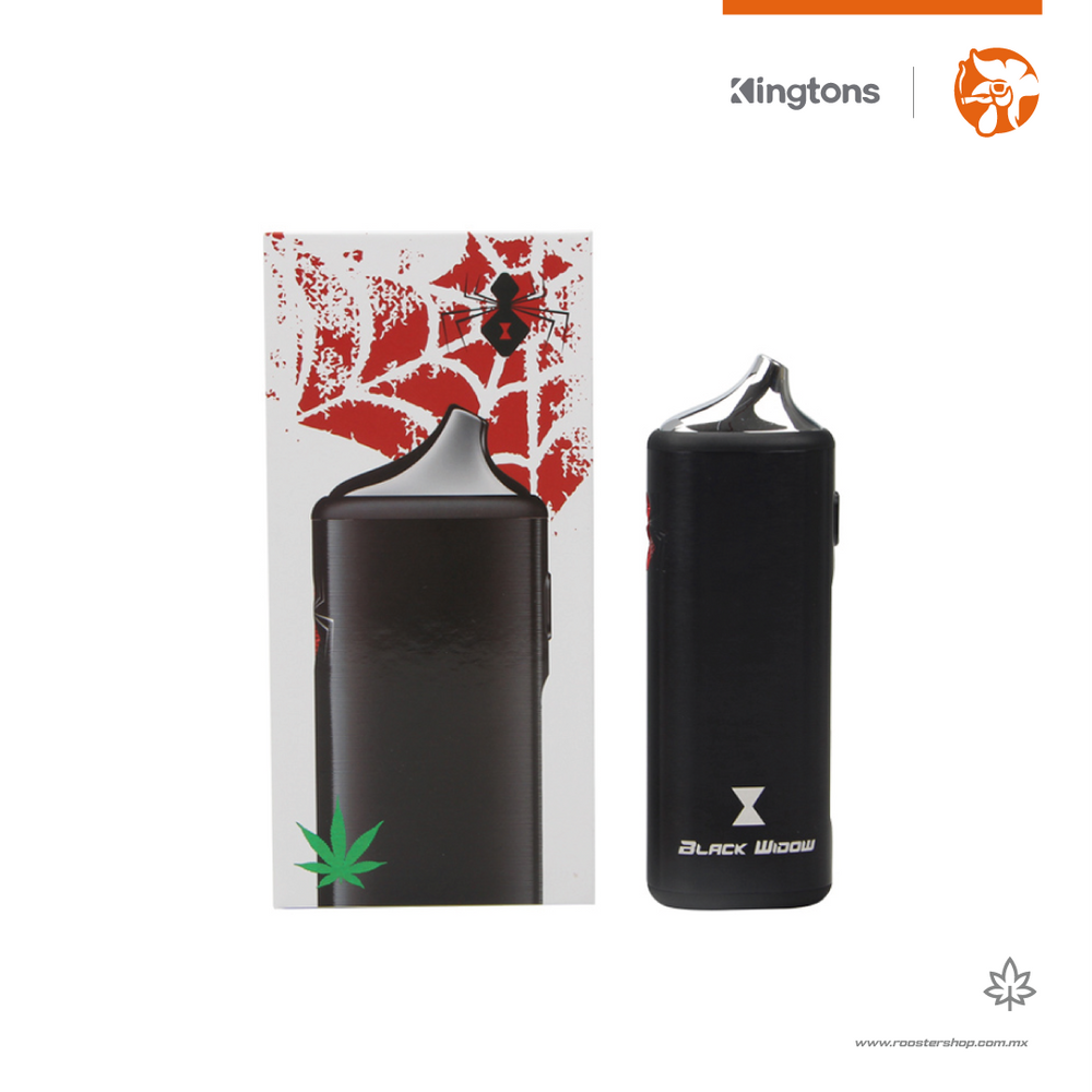 kingtons black widow vaporizador herbal para hierba flores mota regulacion de temperatura barato en promocion negro plata plateado mexico vape vapo