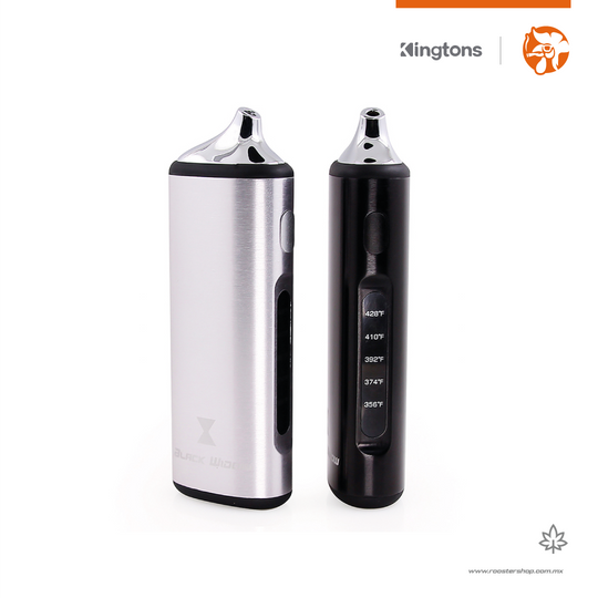 kingtons black widow vaporizador herbal para hierba flores mota regulacion de temperatura barato en promocion negro plata plateado mexico vape vapo