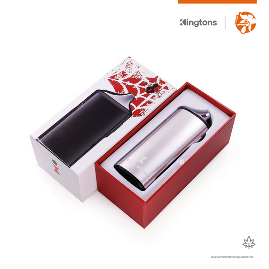 kingtons black widow vaporizador herbal para hierba flores mota regulacion de temperatura barato en promocion negro plata plateado mexico vape vapo