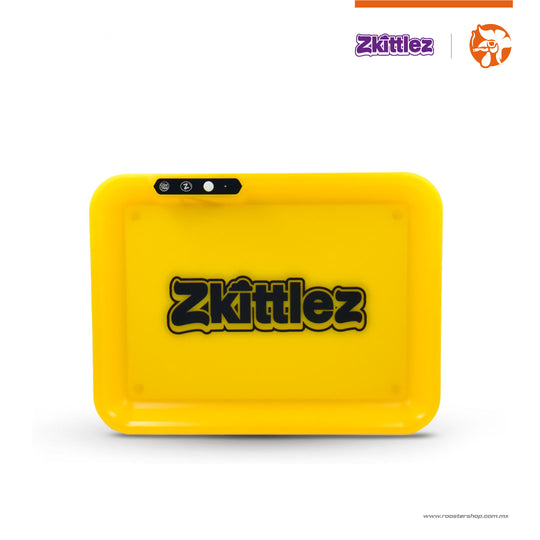 Zkittlez x Glowtray Charola amarilla amarillo yellow charola luminosa con luces para forjar bandeja marihuana luces led