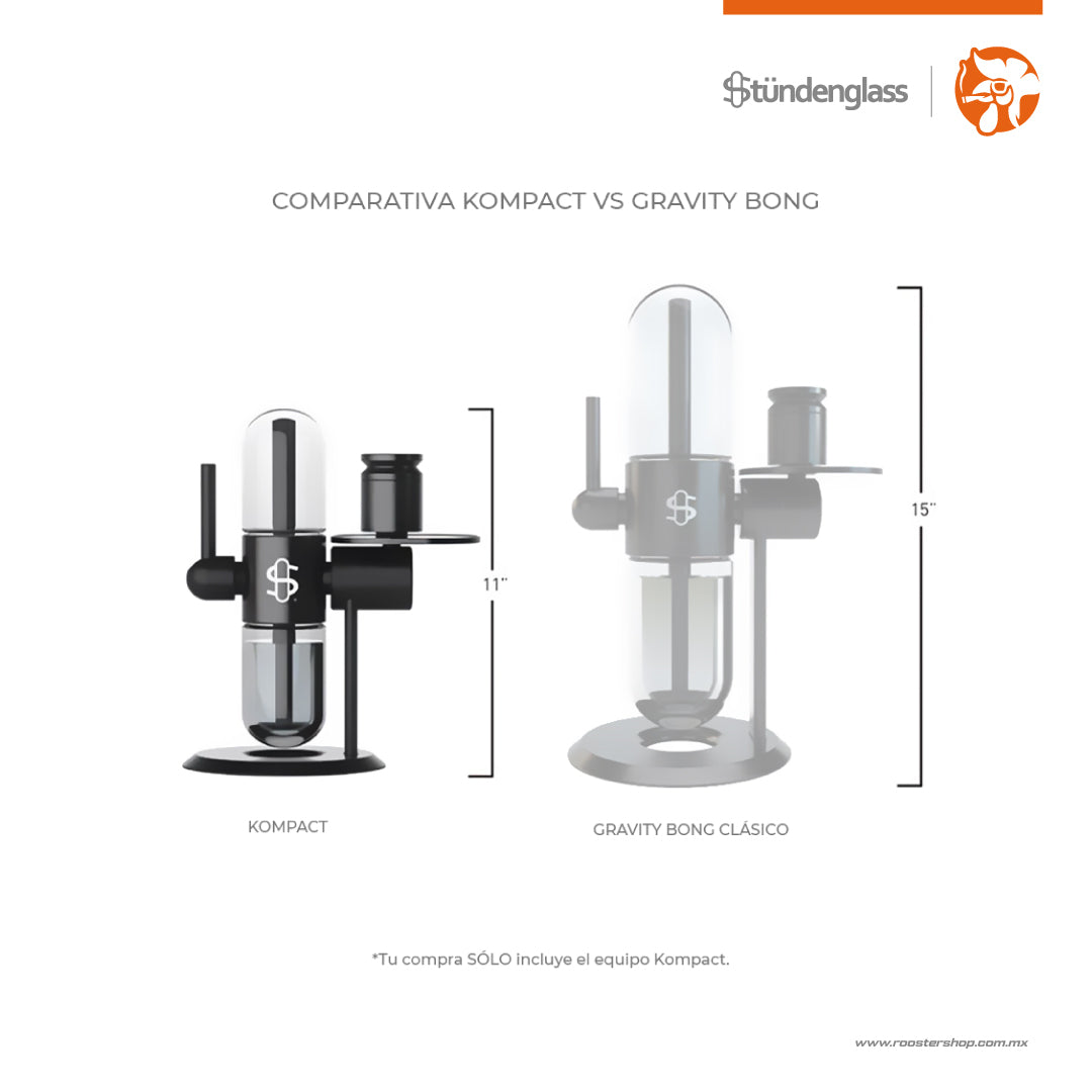 Stündenglass® Gravity Bong Hookah Kompact