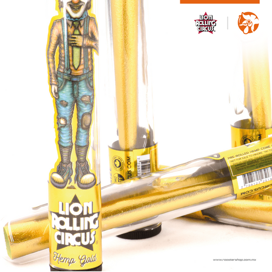 Lion Rolling Circus® Pre-Rolled Gold Hemp Cones Gold Blunt 24K King Size