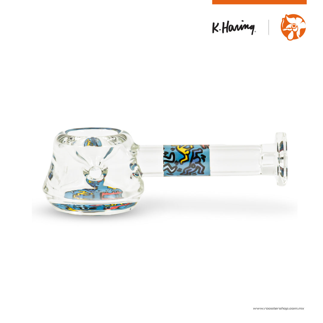 K. Haring Glass Spoon Hammer Blue