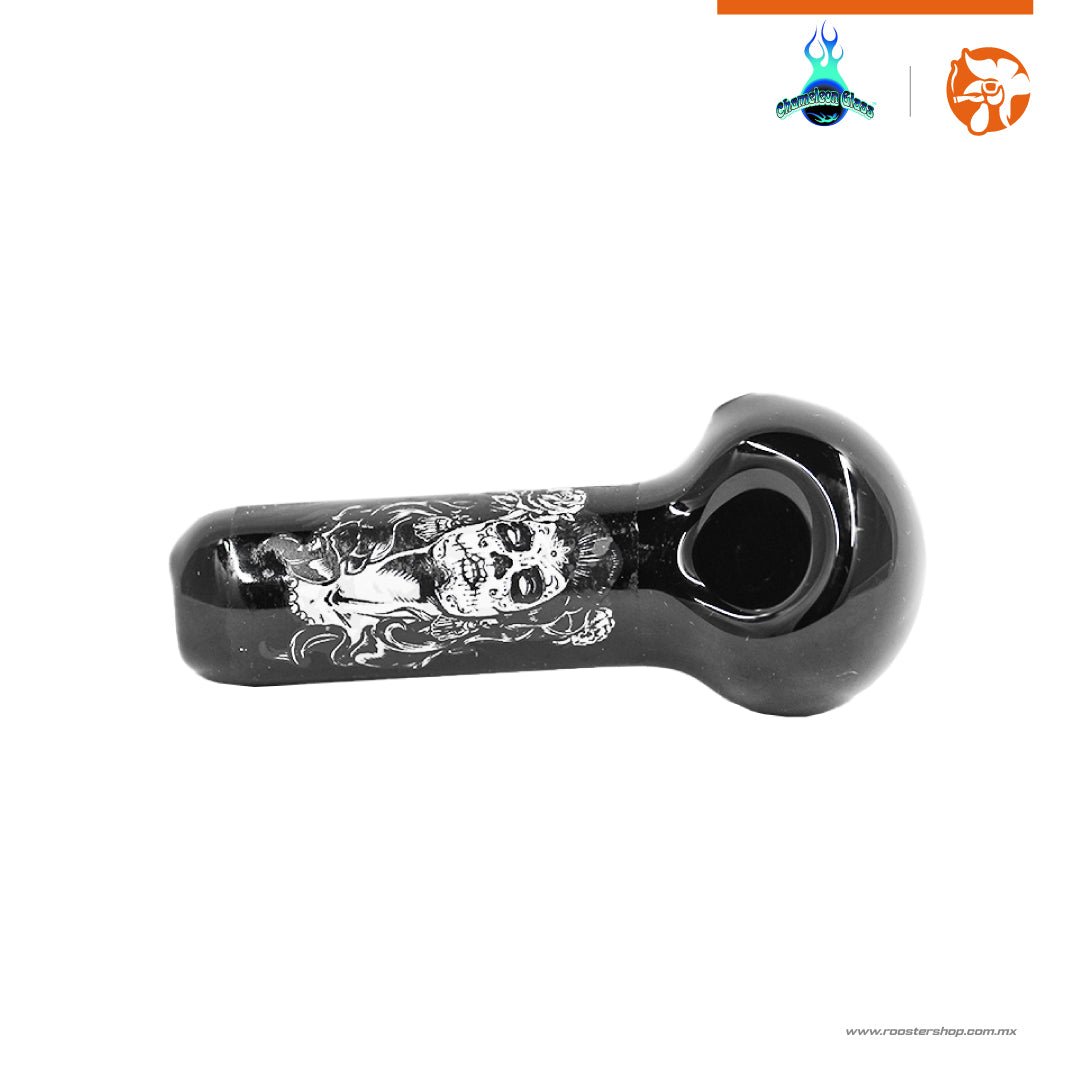 Pipas Camaleon Spoon Catrina Recta Negra