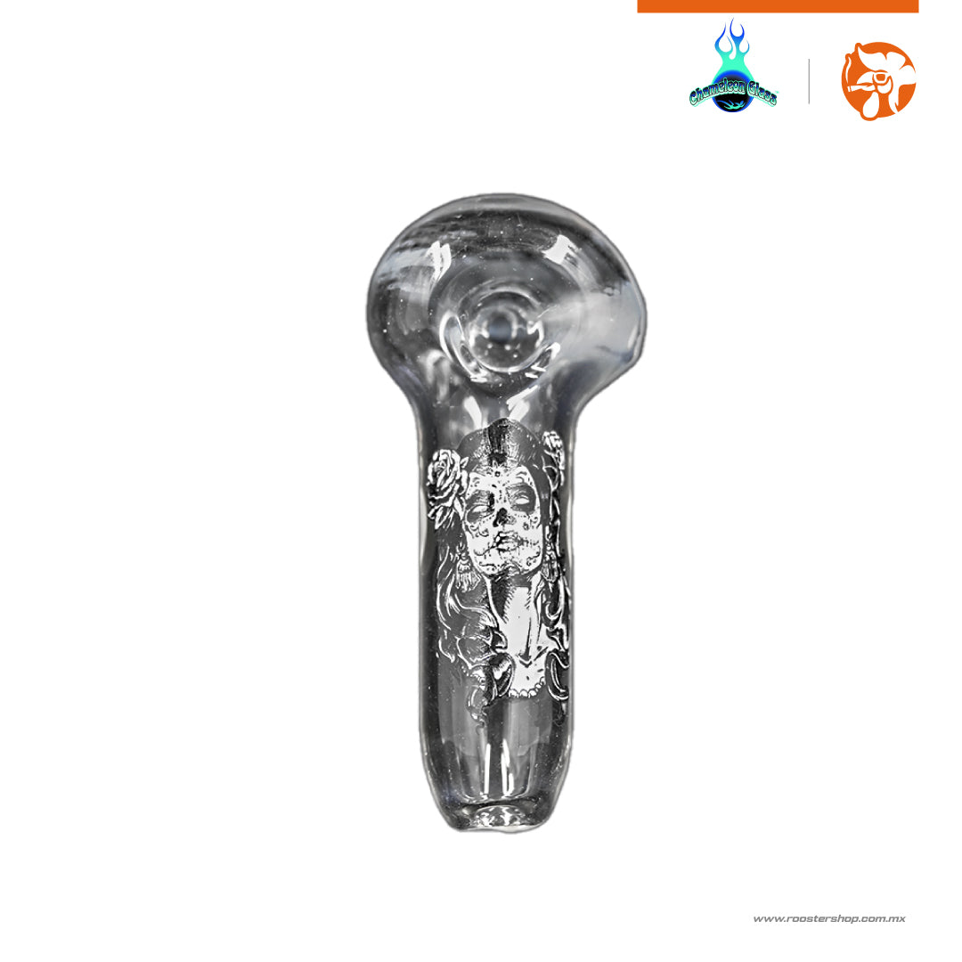 Pipas Camaleon Spoon Catrina Recta Transparente