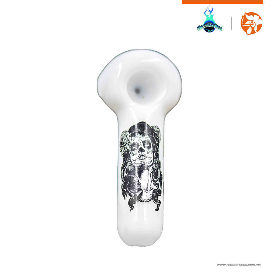 Pipas Camaleon Spoon Catrina Recta Blanca