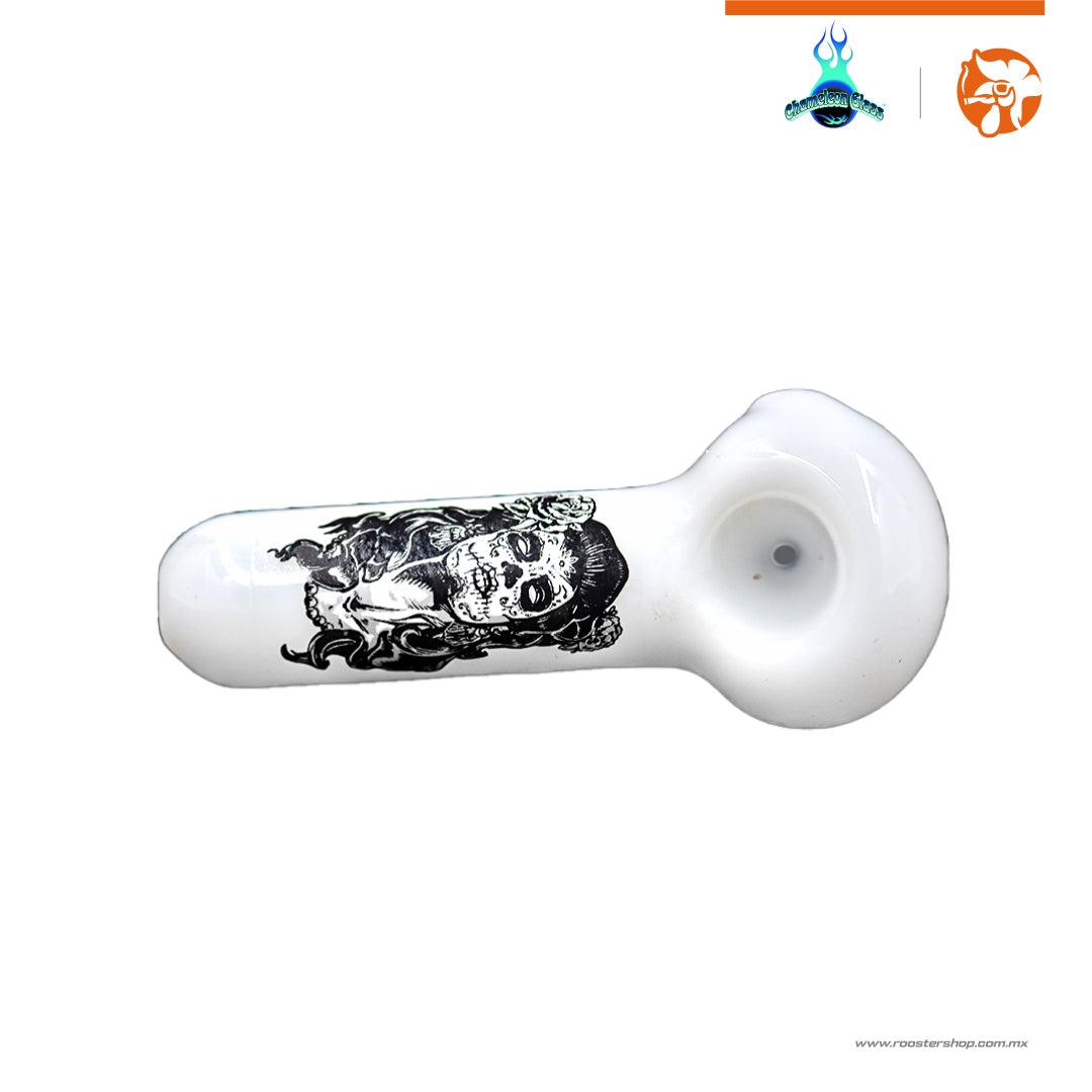 Pipas Camaleon Spoon Catrina Recta Blanca
