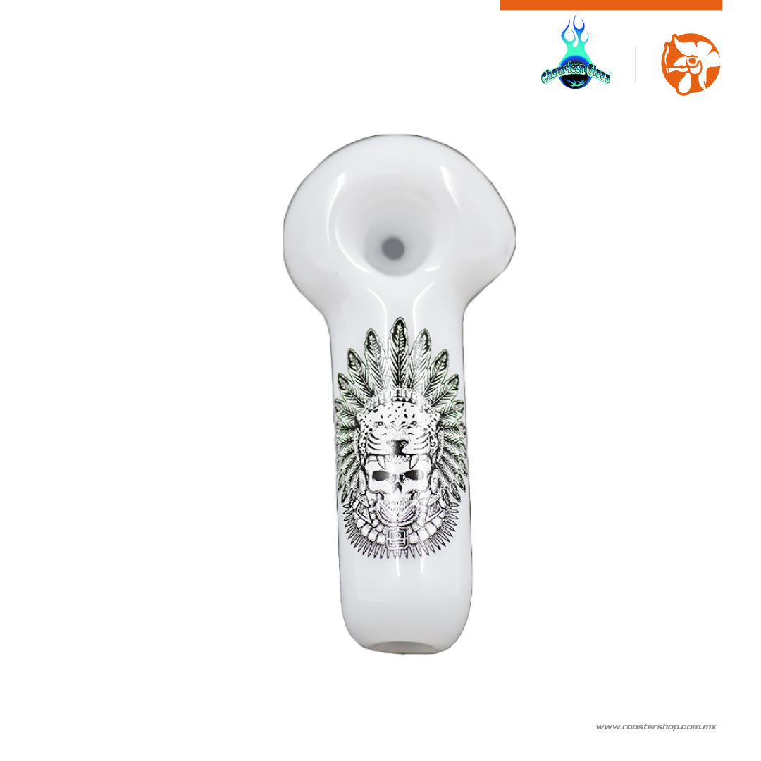 Pipas Camaleon Spoon Guerrero Jaguar Recta Blanca