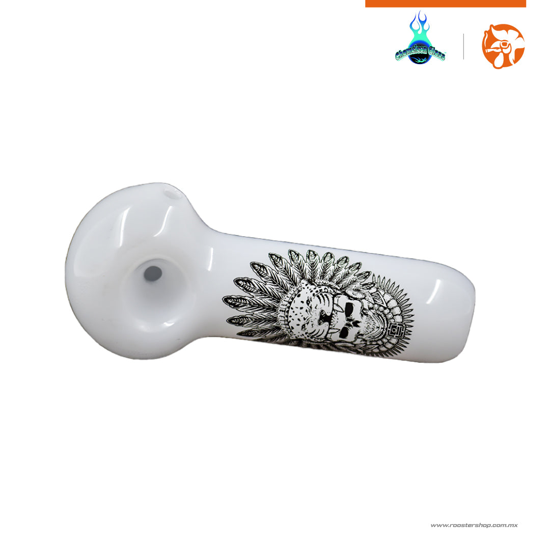 Pipas Camaleon Spoon Guerrero Jaguar Recta Blanca