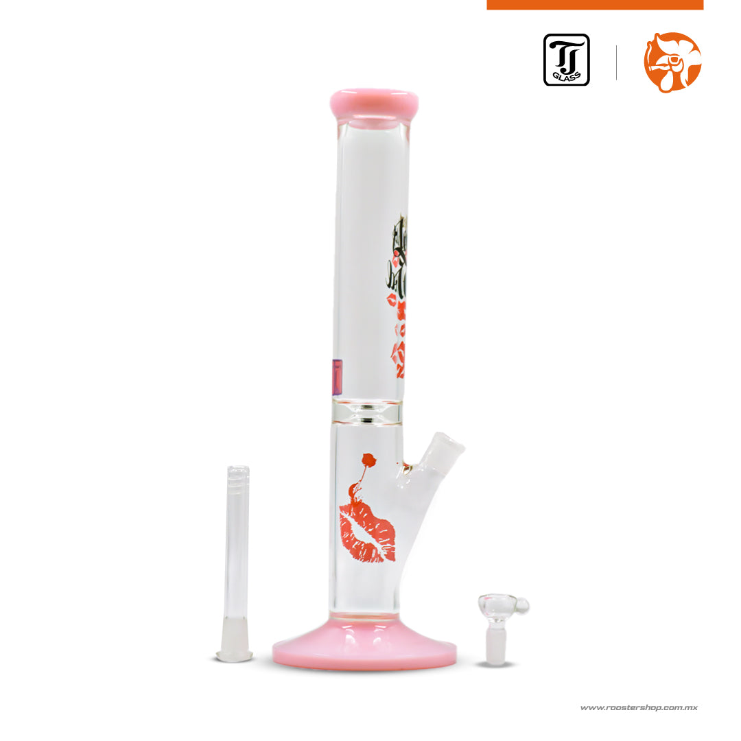 TJ Glass Lady Weed Pink Straight Bong Accesories