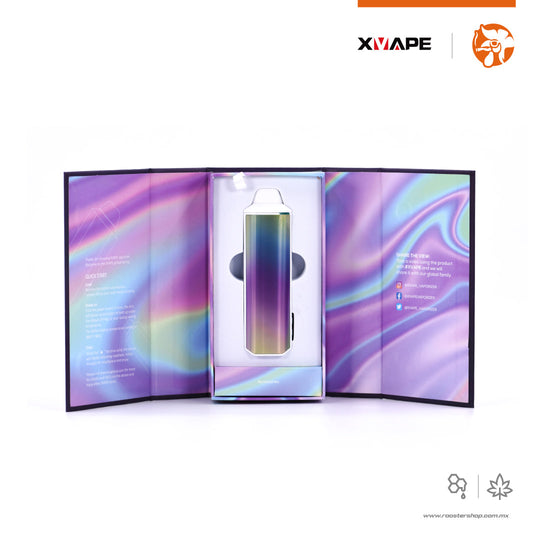 XVape Aria Prism vaporizador para flores con camara de ceramica tornasol de colores para hierba flores y wax concentrados mexico caja empaque vape vapo