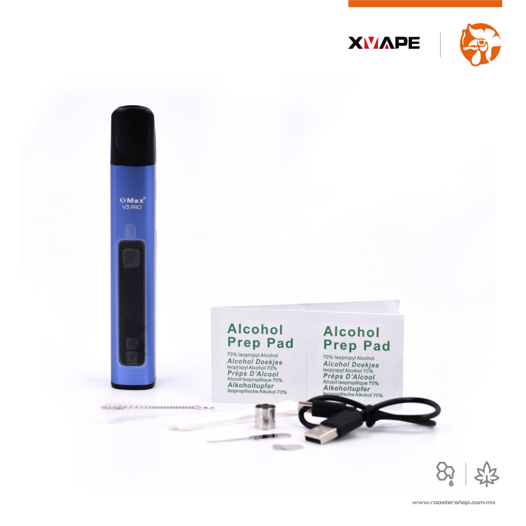 XVape XMAX V3 Pro vape vaporizador vapo herbal para hierba flores marihuana extractos y ceras doble funcion hibrido con pantalla color morado purple very peri mexico