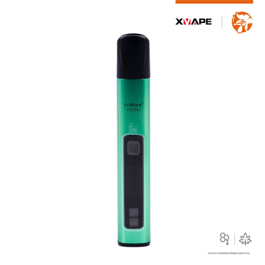 XVape XMAX V3 Pro vape vaporizador vapo herbal para hierba flores marihuana extractos y ceras doble funcion hibrido con pantalla color verde green emerald mexico