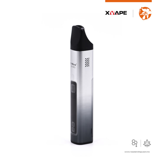 XVape XMAX V3 Pro vape vaporizador vapo herbal para hierba flores marihuana extractos y ceras doble funcion hibrido con pantalla color plata silvery gradient mexico