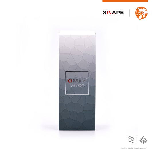 XVape XMAX V3 Pro vape vaporizador vapo herbal para hierba flores marihuana extractos y ceras doble funcion hibrido con pantalla color plata silvery gradient mexico caja