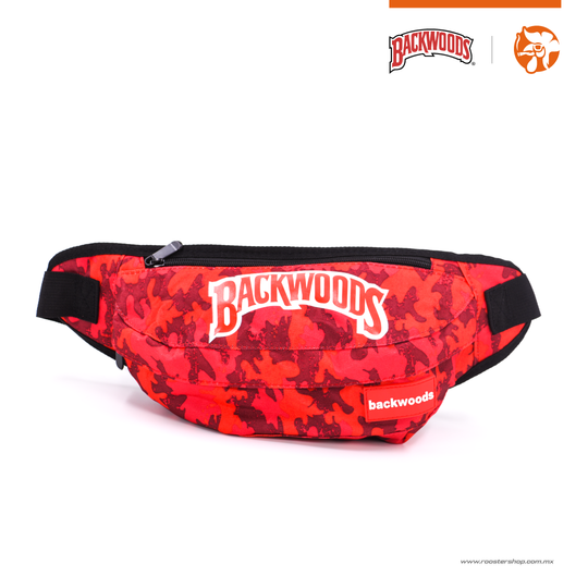 riñonera backwoods camuflaje rojo