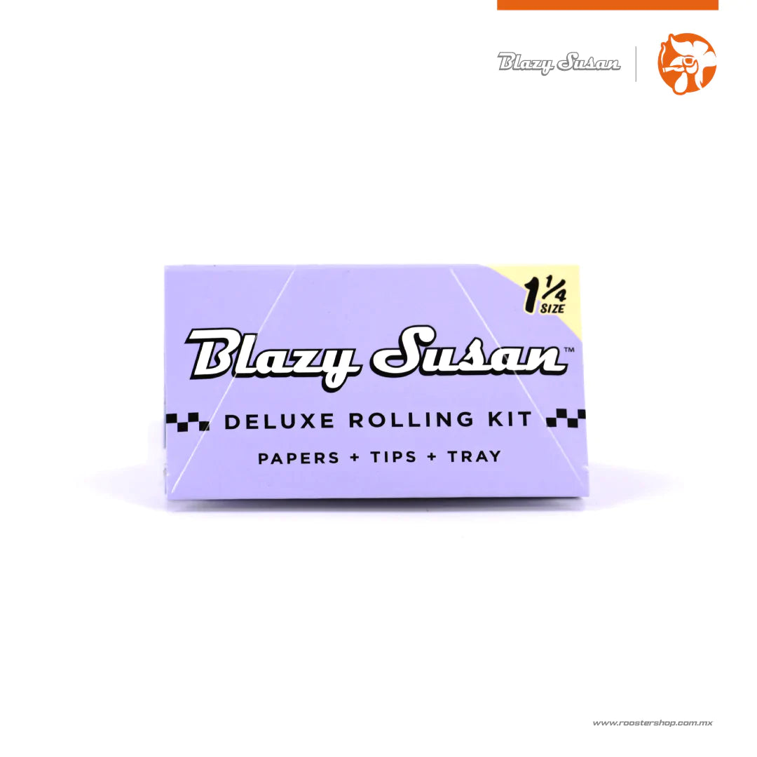 Purple 1 1/4 Rolling papers + tips + tray 