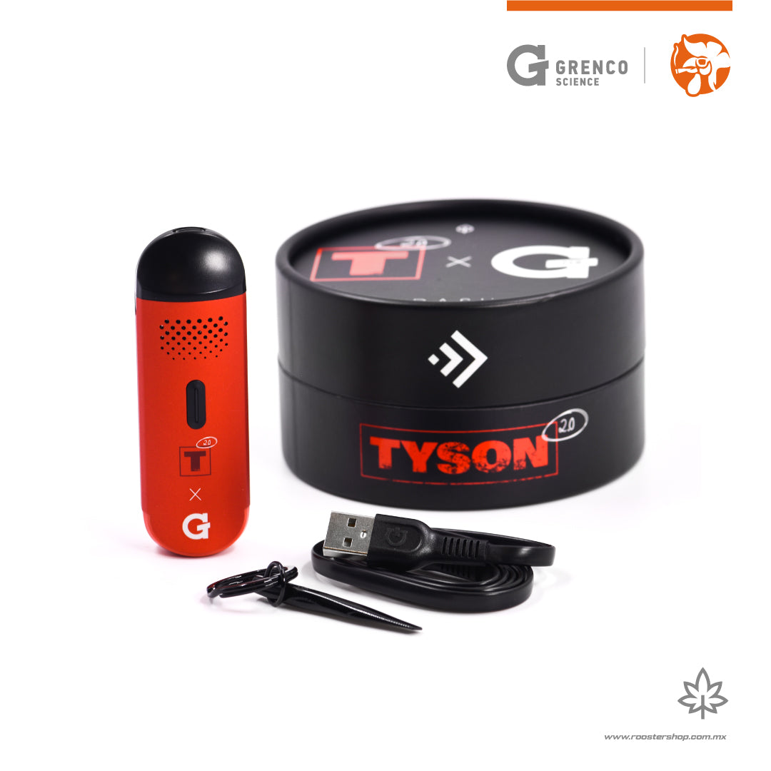 G Pen Dash Tyson 2.0 rojo edicion especial mike tyson mexico vaporizador herbal para hierba flores mota mexico portatil vape vapo contenido accesorios