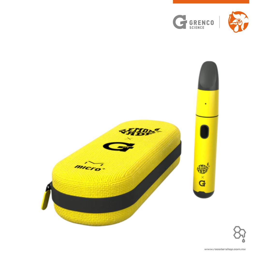 G Pen Micro Lemonade amarillo con negro vaporizador tipo pluma para ceras extractos concentrados wax mexico vape vaporizer vapo estuche