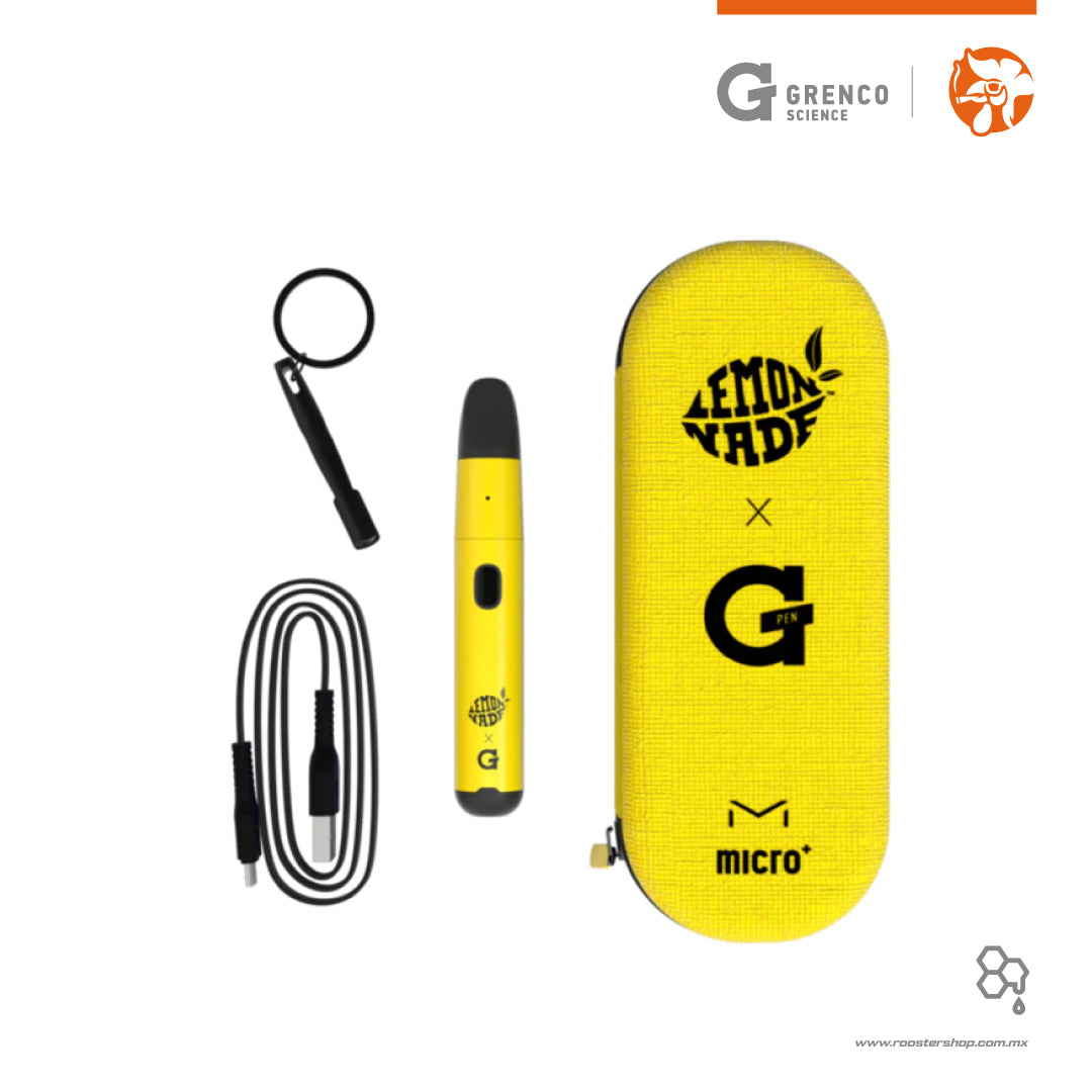 G Pen Micro Lemonade amarillo con negro vaporizador tipo pluma para ceras extractos concentrados wax mexico vape vaporizer vapo accesorios
