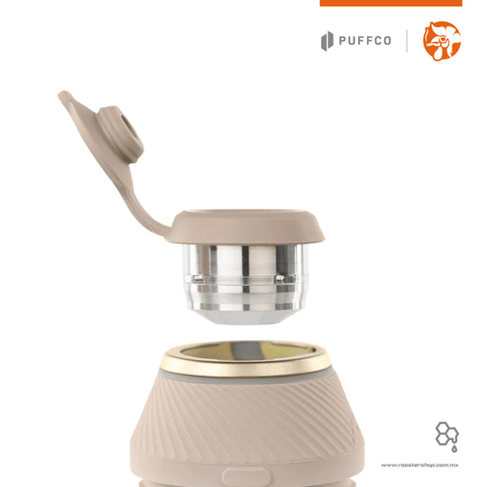 Puffco Proxy Desert pipa de cristal cafe beige dorado para fumar extractos wax concentrados puffco mexico vape vapo vaporizer camara de ceramica