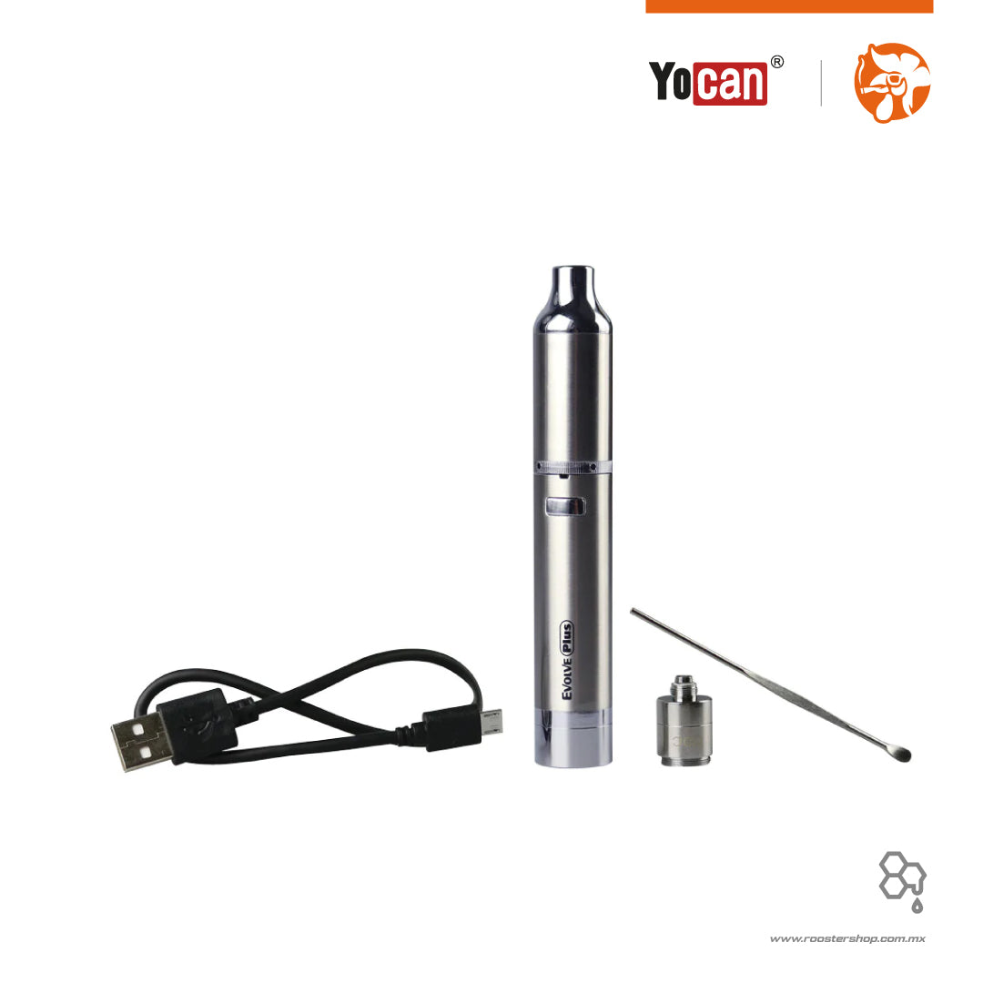 yocan evolve plus vapo vape para ceras wax concetrados black plata plateado silver