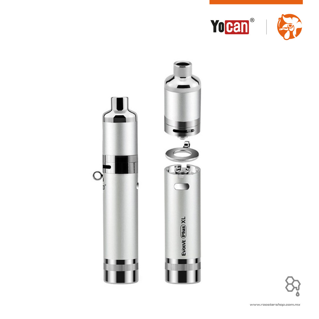 yocan evolve plus xl vaporizador grande para ceras wax concentrados potente color negro plata mexico vape vapos