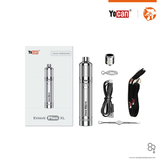 yocan evolve plus xl vaporizador grande para ceras wax concentrados potente color plata mexico vape vapos